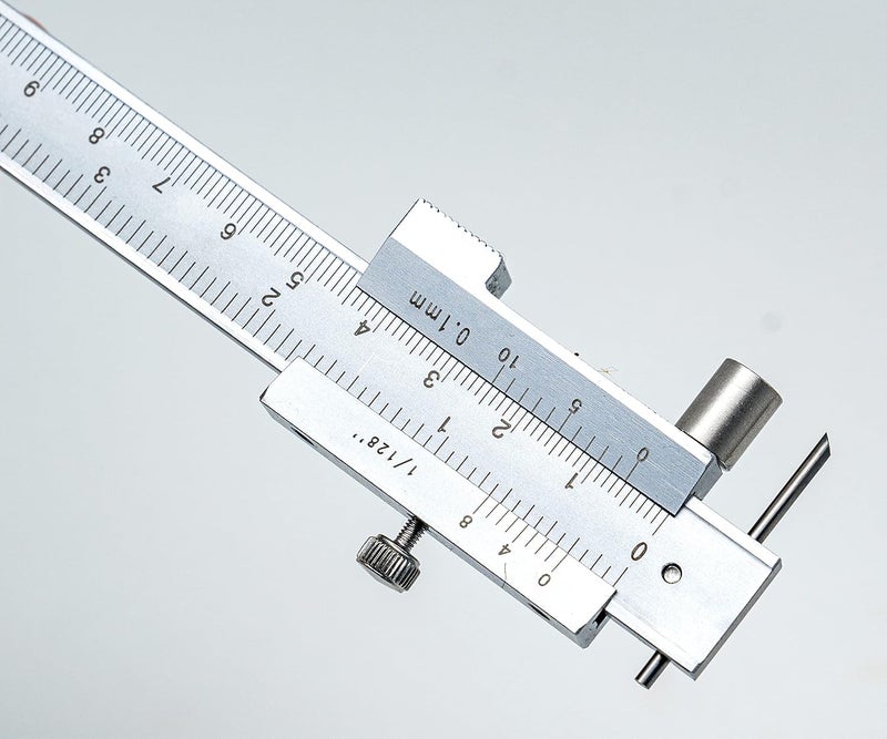 LLDSIMEX Parallel Marking Vernier Caliper 0-200mm/8 Inch Stainless Steel Marking Gauge Parallel Cross Calipers Measuring Tool with 2 Carbide Scribers/Pins/Needle - Image 4